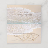 ハートインサンドトロピカルビーチ結婚式 プレイスカード (外部開封)
