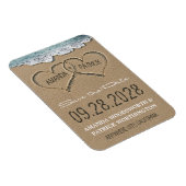 ハートインサンドビーチセーブザデートマグネット マグネット (右側)