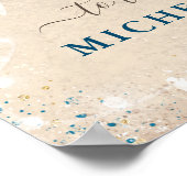 ハートインサンドビーチ結婚式ウェルカムパーティー ポスター (角)