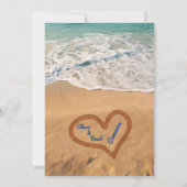 ハートインサンド結婚式招待状 招待状 (裏面)