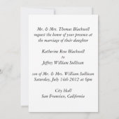 ハートインサンフランシスコゴールデンゲートブリッジ 招待状 (裏面)