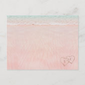 ハートインザサンドビーチブライダルシャワーレシピカード ポストカード (裏面)