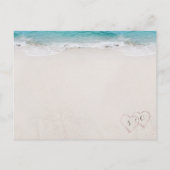 ハートインザサンドビーチブライダルシャワーレシピカード ポストカード (裏面)