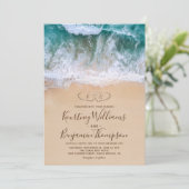 ハートインショアビーチ結婚式 招待状 (スタンド正面)