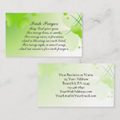 ハートインスパイアとシャムロックとのアイルランドの祈りの言葉 名刺 (正面/裏面)