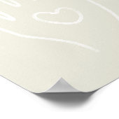 ハートインハンドアートプリント- Eggshell ポスター (角)