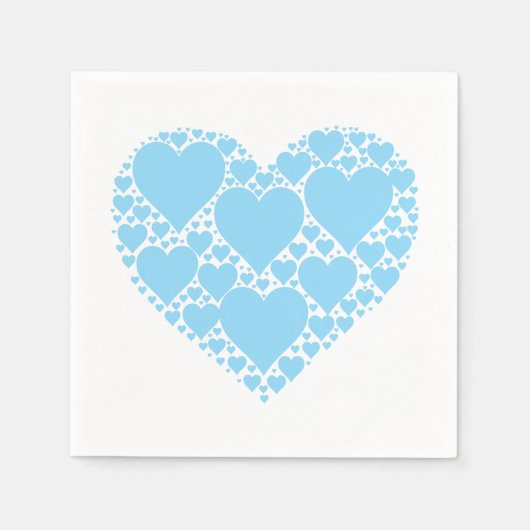 ハートインハートナプキン スタンダードカクテルナプキン (正面)