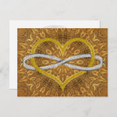 ハートインフィニティ金ゴールドシルバー ポストカード (正面/裏面)