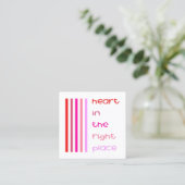 ハートインライトプレイスチャリティー招待状 スクエア名刺 (スタンド正面)