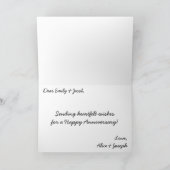 ハートイン砂ビーチハッピーアニバーサリーカード カード (内部)