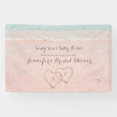 ハートイン砂ビーチブライダルシャワー歓迎 横断幕 (横)