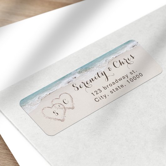 ハートイン砂ビーチ差出人住所 ラベル