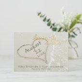 ハートイン砂ビーチ結婚式 セーブザデート (スタンド正面)