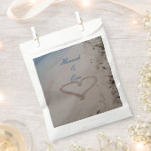 ハートイン砂ビーチ結婚式 フェイバーバッグ (クリップ留めされた状態)