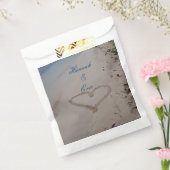 ハートイン砂ビーチ結婚式 フェイバーバッグ (封をした状態)