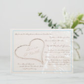 ハートイン砂ビーチ結婚式 招待状 (スタンド正面)