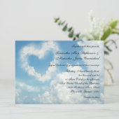 ハートイン雲、ブルースカイロマンチック招待状 招待状 (スタンド正面)