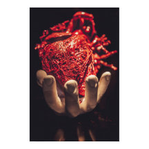 ハートイン・ハンドプリント、ポスター紙（マット）フレームオプション