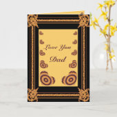 ハートイン・フレーム – 父の日 カード (黄色い花)