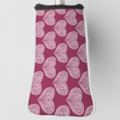 ハートインBurgundyゴルフヘッドカバー ゴルフヘッドカバー (回転90)