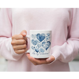 ハートインDelft Blue、バレンタイン コーヒーマグカップ
