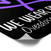 ハートインWe威厳がある衣服パープルオーバードーズ認識度 ポスター (角)