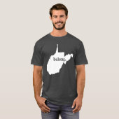 ハートウェストバージニア属州マップ Tシャツ (正面フル)