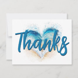 ハートウェーブビーチ サンクス ポストカード