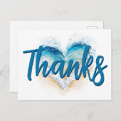 ハートウェーブビーチ サンクス ポストカード (正面/裏面)
