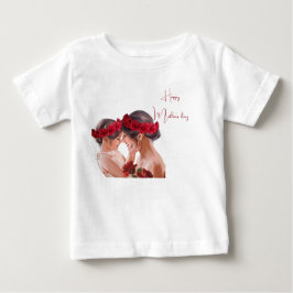 ハートウォーミング フローラル パーソナライズド ギフト ベビーTシャツ