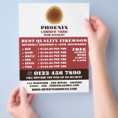 ハートウッドのロゴ、木材/木材/木材ヤード広告 チラシ (手)