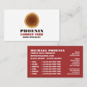 ハートウッドのロゴ、木材/木材/木材ヤード 名刺 (正面/裏面)