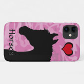 ハートウマ(ピンク迷彩柄) Case-Mate iPhoneケース (裏面(横))