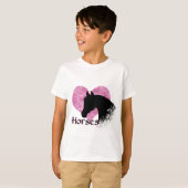 ハートウマ(ピンク迷彩柄) Tシャツ (正面フル)