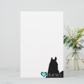 ハートウマIアクアハート(白い背景) 便箋 (スタンド正面)