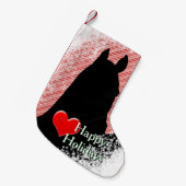 ハートウマIホリデー(キャンディーケインバックグラッド) スモールクリスマスストッキング (正面 (吊り時))