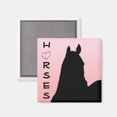 ハートウマI （ピンク色がかった色） マグネット (正面/裏面)