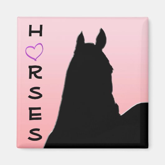 ハートウマI （ピンク色がかった色） マグネット (正面)