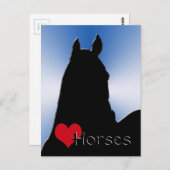 ハートウマI(ブルーメタリックバースト) ポストカード (正面/裏面)