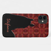 ハートウマI（マルーン） Case-Mate iPhoneケース (裏面(横))