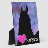 ハートウマI （紫/青） フォトプラーク (側面)