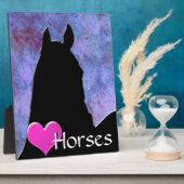 ハートウマI （紫/青） フォトプラーク (側面)