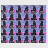 ハートウマI （紫/青） ラッピングペーパー (フラット)