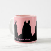 ハートウマI (薄色のピンク) ツートーンマグカップ (正面左)