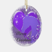 ハートウマIIIホリデー(紫ウマ/ハート) セラミックオーナメント (右)