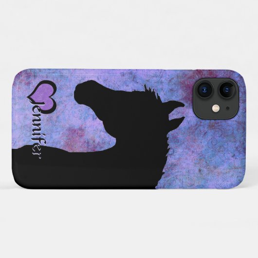 ハートウマIII （紫/青） Case-Mate iPhoneケース (裏面(横))