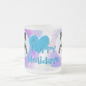 ハートウマVホリデー(カラフルヘイズ) フロストグラスマグカップ (中央)