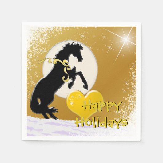 ハートウマVホリデー（ゴールデンスターズ） スタンダードカクテルナプキン (正面)