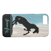 ハートウマV (ブルーベージュ波) Case-Mate iPhoneケース (裏面(横))