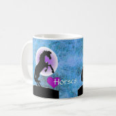 ハートウマV （青/緑） コーヒーマグカップ (正面左)